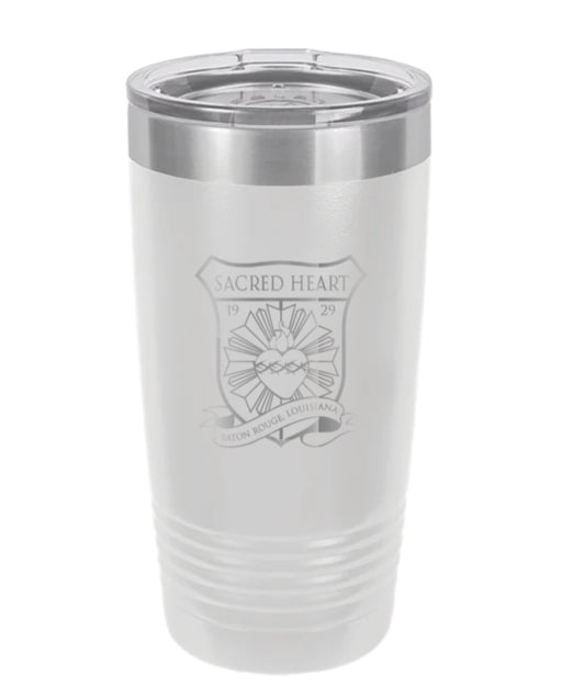 Engraved Drink Tumbler - White