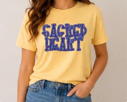 Polka Dot Sacred Heart Butter Tee