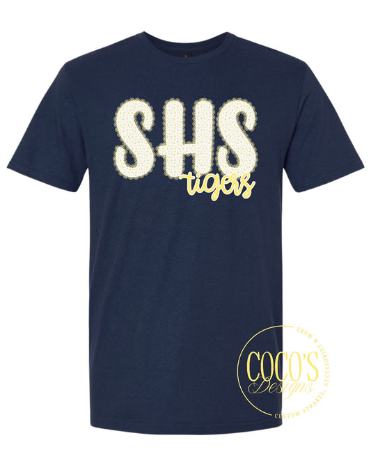 Lace SHS Tigers Navy Tee
