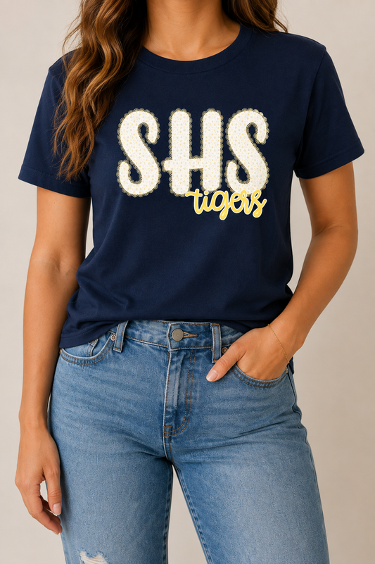 Lace SHS Tigers Navy Tee