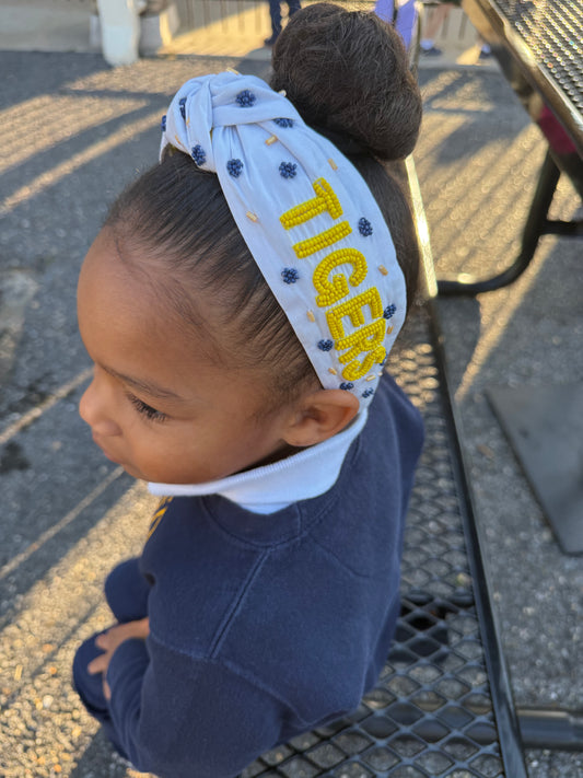 Beaded Headband - White [6 week turnaround time]